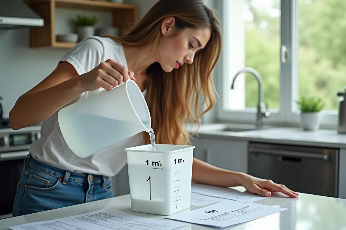 Jeune femme versant de l