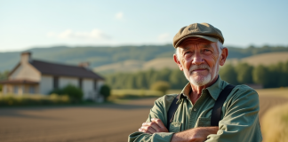 Terre en France : qui en détient le plus ? Découvrez les grands propriétaires Vieux fermier français dans un champ labouré