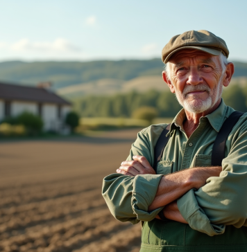 Terre en France : qui en détient le plus ? Découvrez les grands propriétaires Vieux fermier français dans un champ labouré