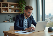 Investir dans l’immobilier avec 1000 € : conseils et stratégies efficaces Homme détendu analysant des annonces immobilières à la maison